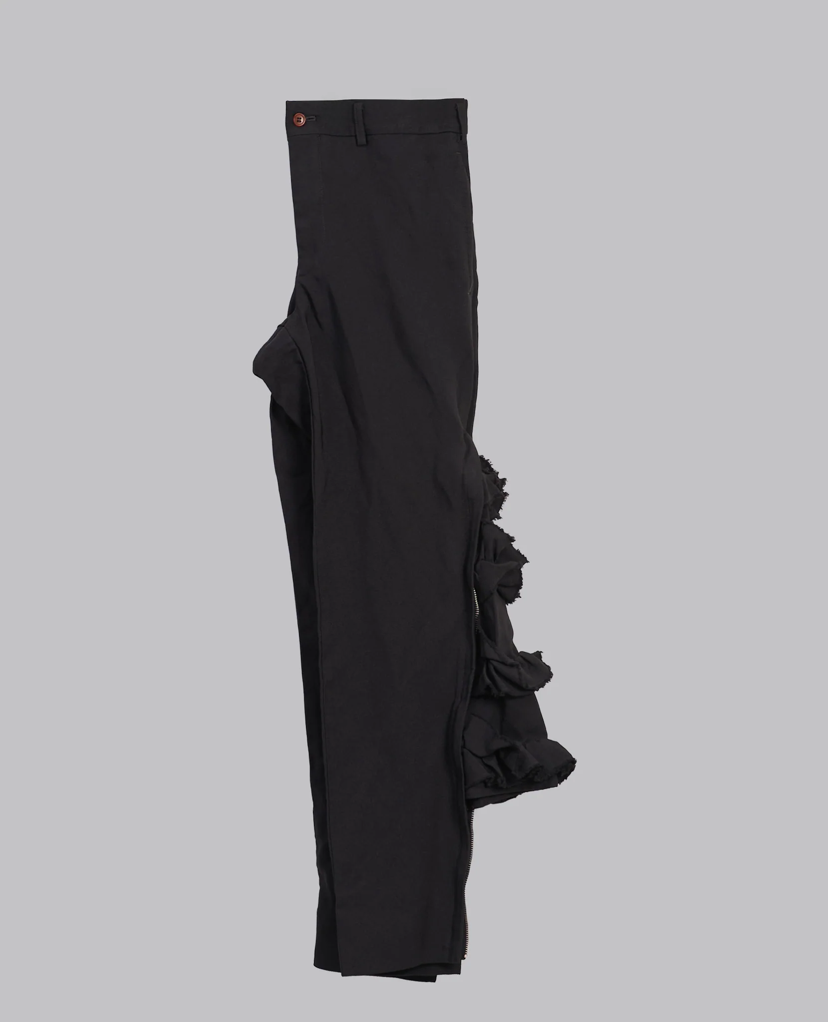 ZIP RUFFLE TROUSERS